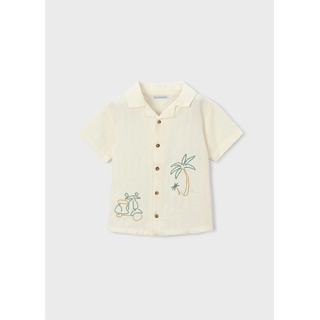 Mayoral Camisa detalles bordados niño nata - Imagen 1