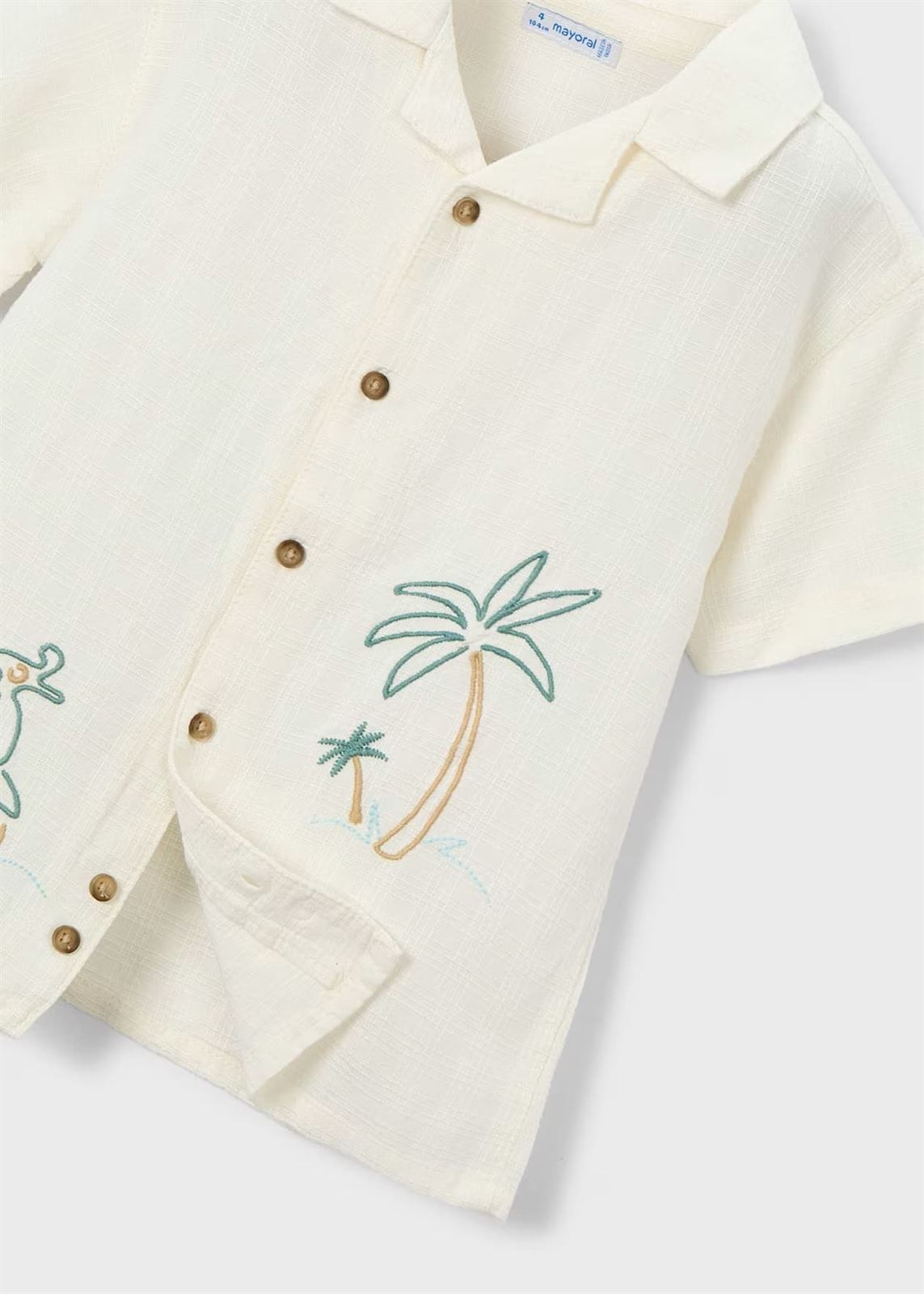 Mayoral Camisa detalles bordados niño nata - Imagen 3