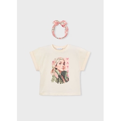 Mayoral Camiseta con coletero estampado niña garbanzo - Imagen 1