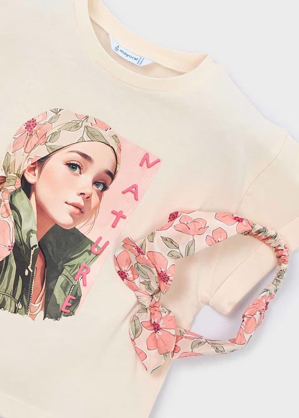 Mayoral Camiseta con coletero estampado niña garbanzo - Imagen 3