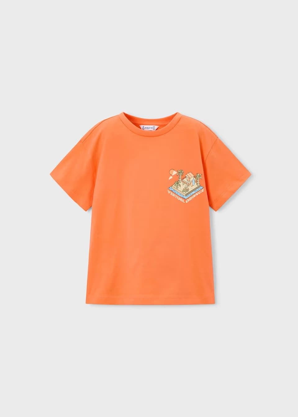 Mayoral Camiseta serigrafía niño naranja - Imagen 1