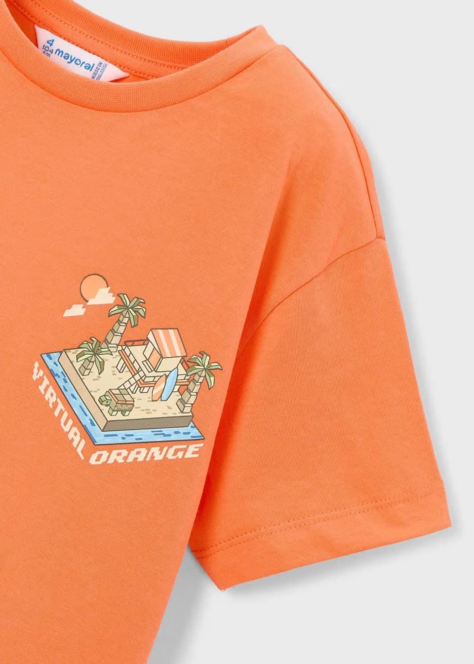 Mayoral Camiseta serigrafía niño naranja - Imagen 3