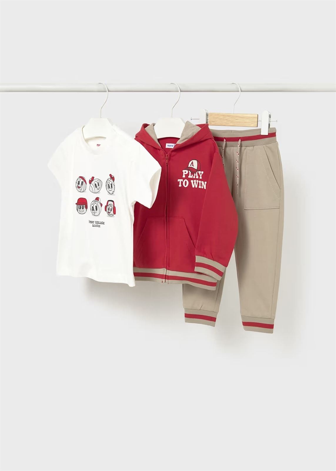 Mayoral Chándal con camiseta bebé tomate - Imagen 1