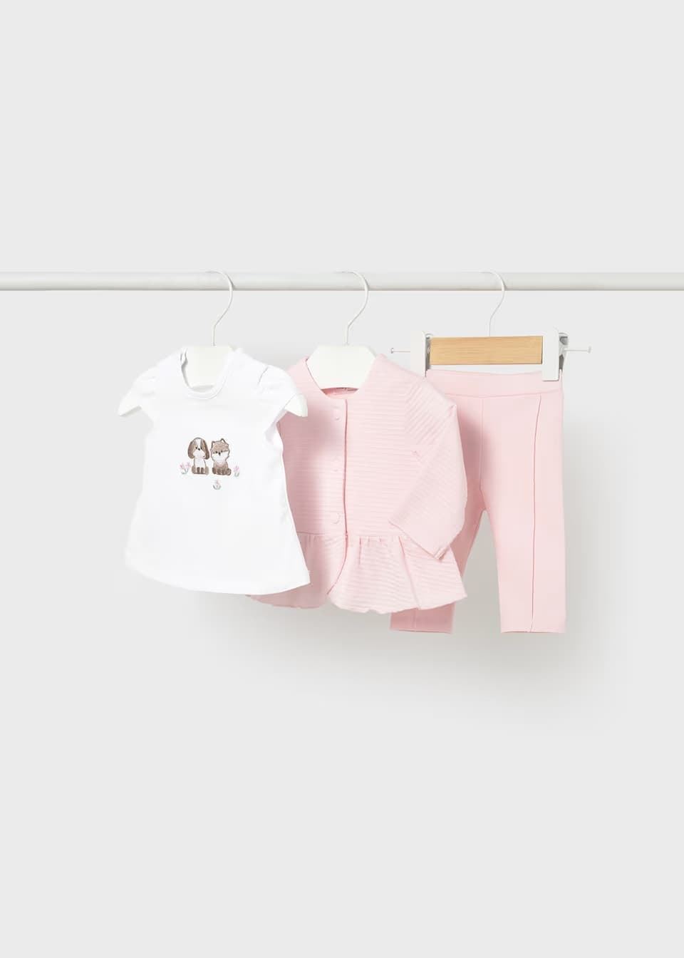 Mayoral Conjunto 3 piezas con chaqueta recién nacida rosa baby - Imagen 1