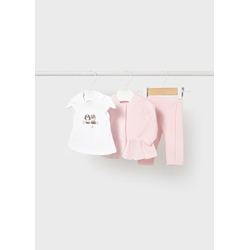 Mayoral Conjunto 3 piezas con chaqueta recién nacida rosa baby - Imagen 1