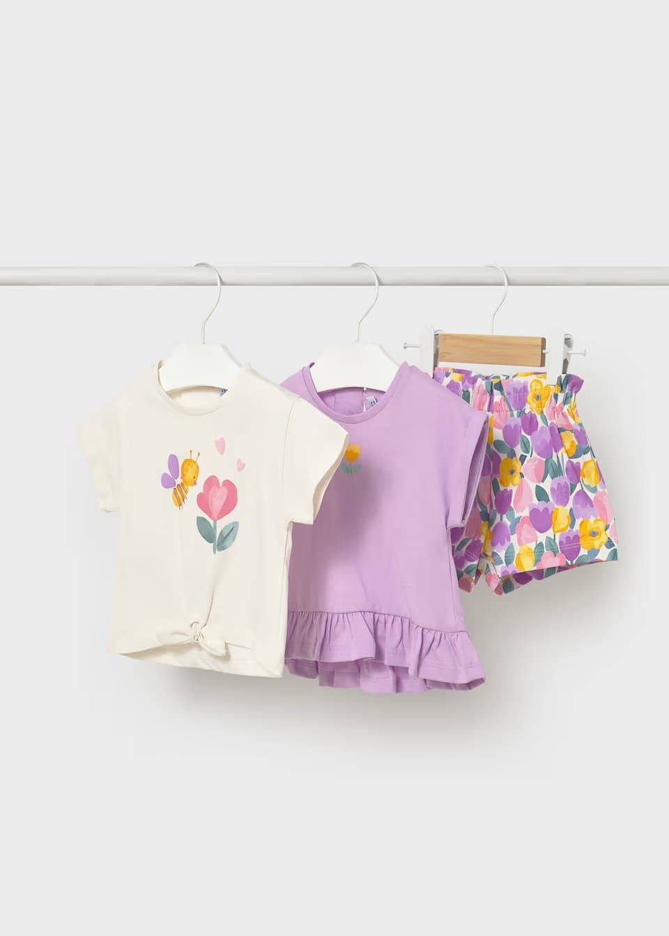 Mayoral Conjunto 3 piezas con pantalón bebé lilac - Imagen 1