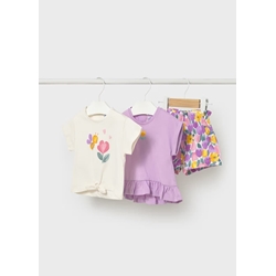 Mayoral Conjunto 3 piezas con pantalón bebé lilac - Imagen 1