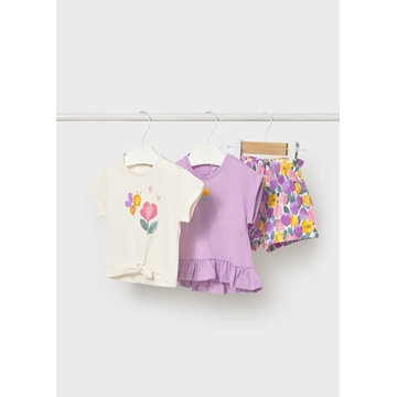 Mayoral Conjunto 3 piezas con pantalón bebé lilac - Imagen 1