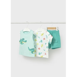 Mayoral Conjunto 3 piezas estampado bebé turquesa - Imagen 1