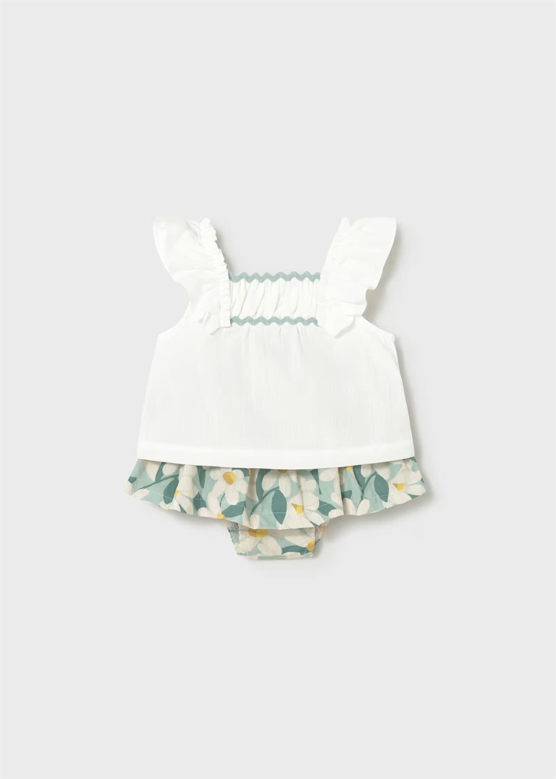Mayoral Conjunto falda y blusa bebé lago - Imagen 1
