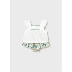 Mayoral Conjunto falda y blusa bebé lago - Imagen 1