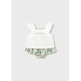 Mayoral Conjunto falda y blusa bebé lago - Imagen 1