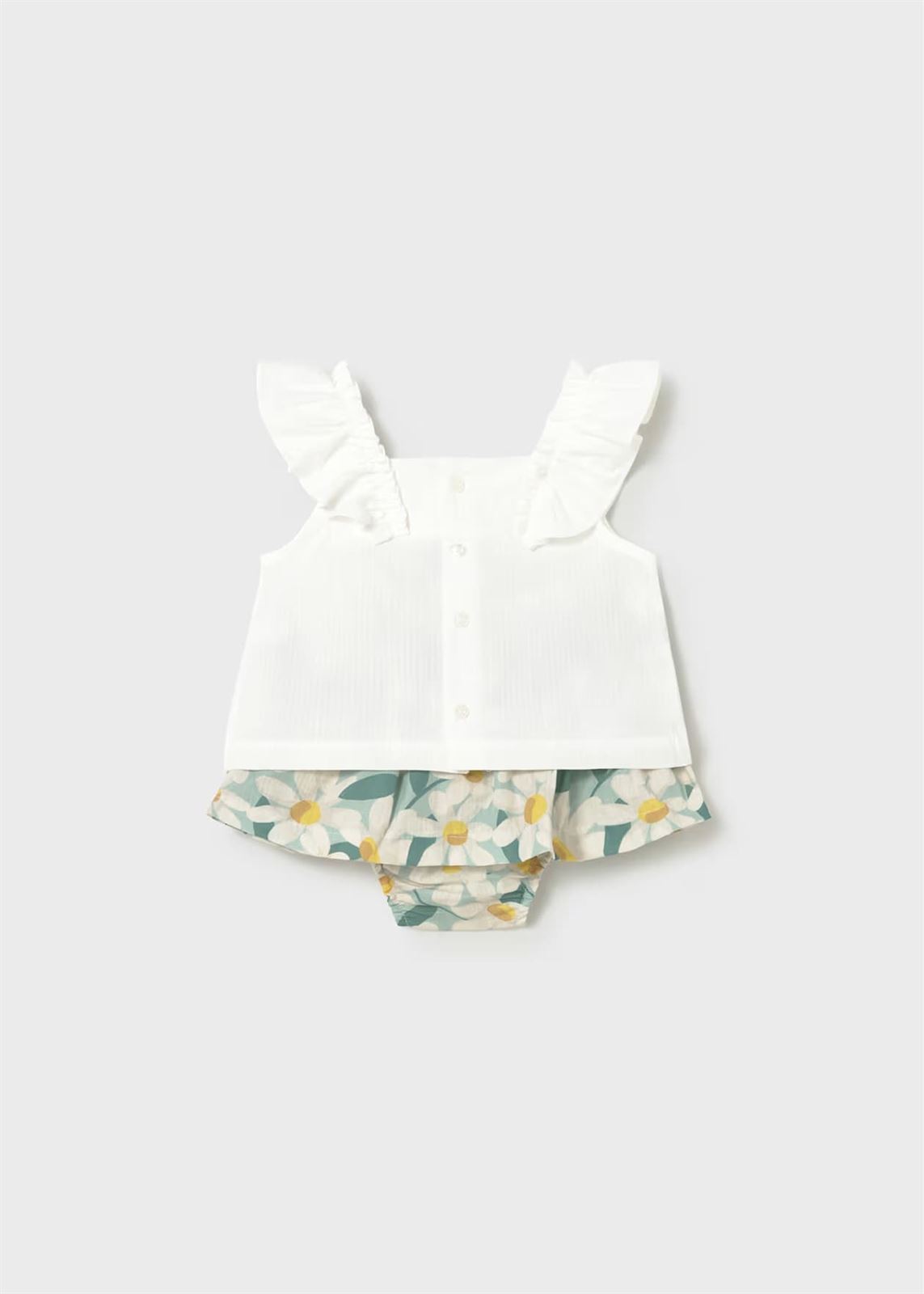 Mayoral Conjunto falda y blusa bebé lago - Imagen 2