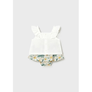 Mayoral Conjunto falda y blusa bebé lago - Imagen 2