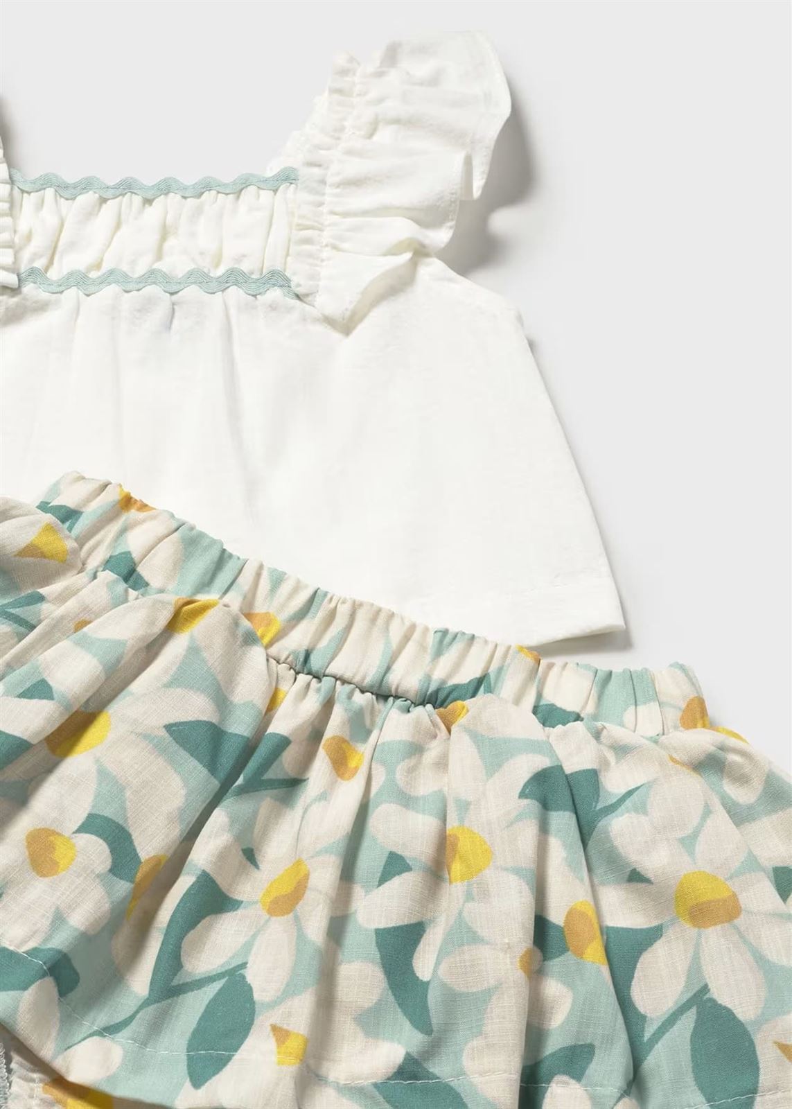 Mayoral Conjunto falda y blusa bebé lago - Imagen 3