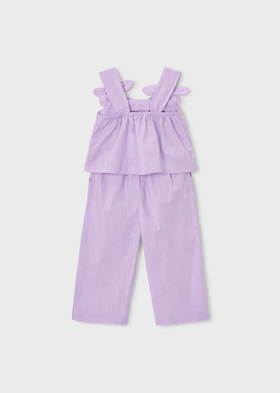 Mayoral Conjunto pantalón largo y blusa flores niña malva - Imagen 2