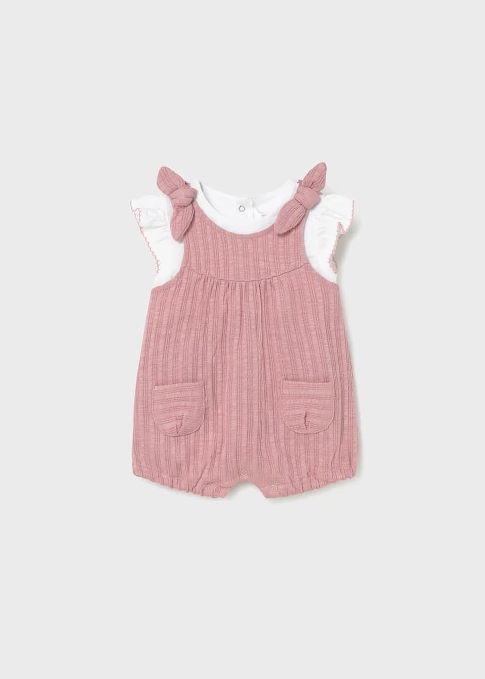 Mayoral Conjunto peto y camiseta recién nacida rose - Imagen 1