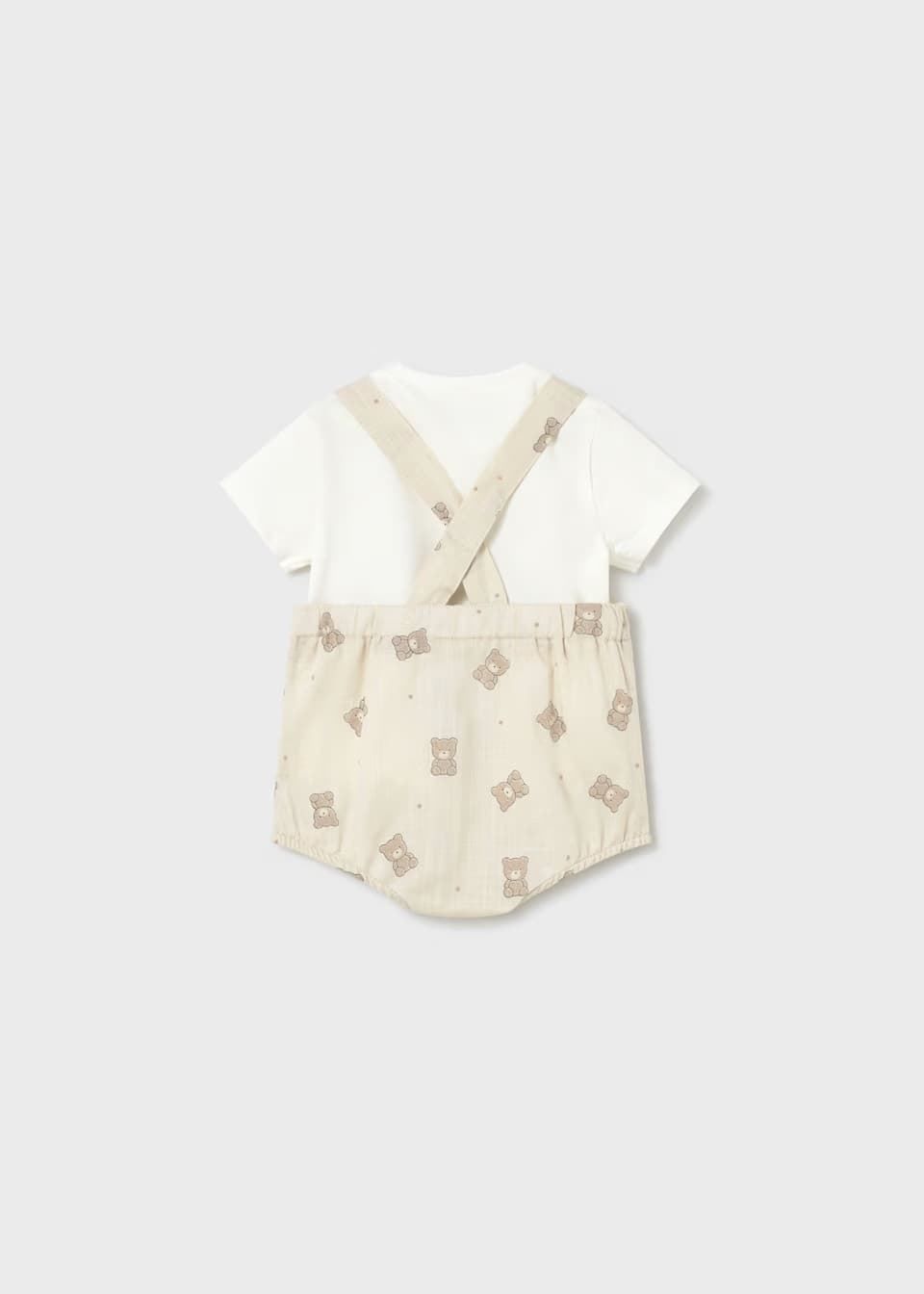 Mayoral Peto corto estampado con camiseta recién nacido topo - Imagen 2
