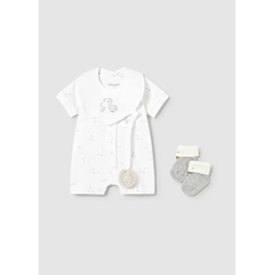 Mayoral Set regalo pijama corto recién nacido blanco - Imagen 1