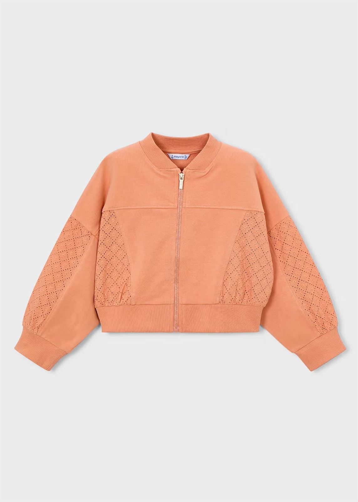 Mayoral Sudadera cremallera niña melocotón - Imagen 1