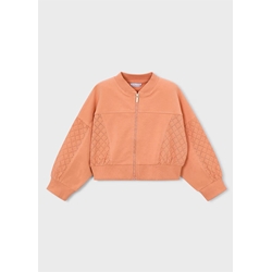 Mayoral Sudadera cremallera niña melocotón - Imagen 1