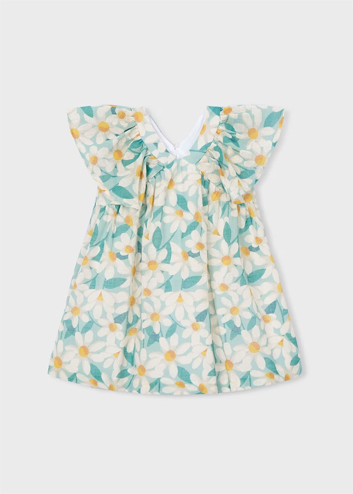 Mayoral Vestido ceremonia estampado flores niña lago - Imagen 1