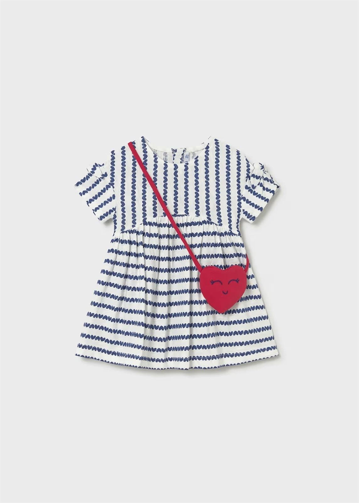 Mayoral Vestido estampado con bolso bebé porcelana - Imagen 1