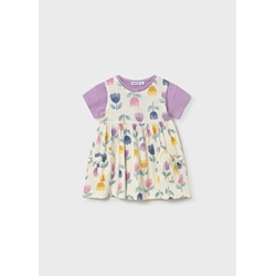 Mayoral Vestido estampado con chaqueta bebé lilac - Imagen 1