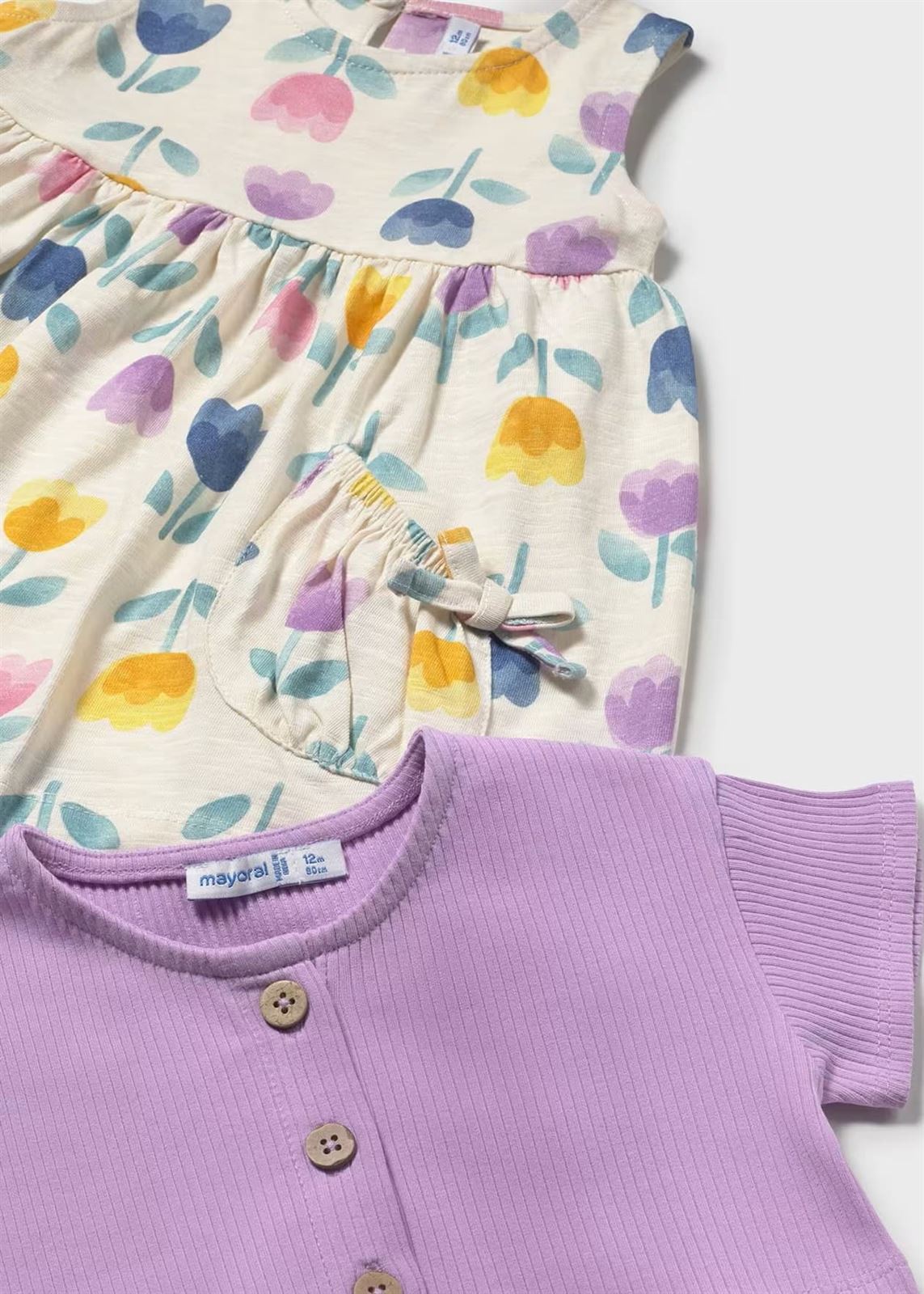 Mayoral Vestido estampado con chaqueta bebé lilac - Imagen 3