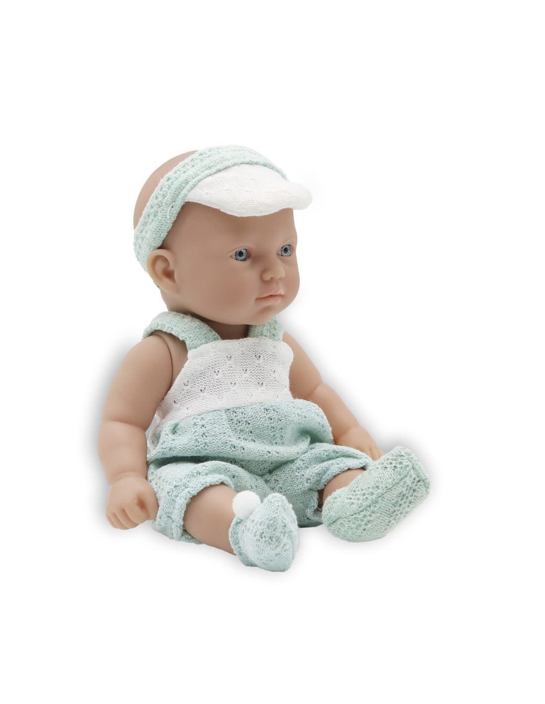Muñeca Bebé realista 26cm con Conjunto verde y gorrita 702T01062 TACHAN - Imagen 1