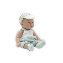 Muñeca Bebé realista 26cm con Conjunto verde y gorrita 702T01062 TACHAN - Imagen 1