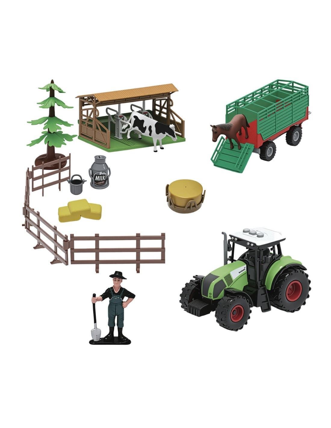 Set Granja con tractor a fricción y 19 accesorios. Luces y sonidos. 701T01047 TACHAN - Imagen 1